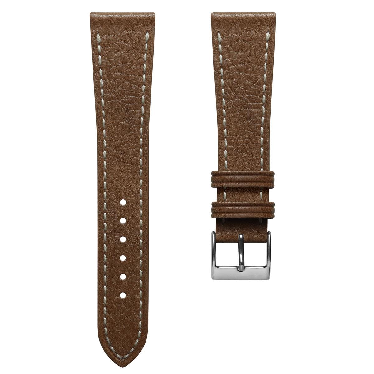 Castile Handmade Spanish Leather Watch Strap Light Brown WatchGecko