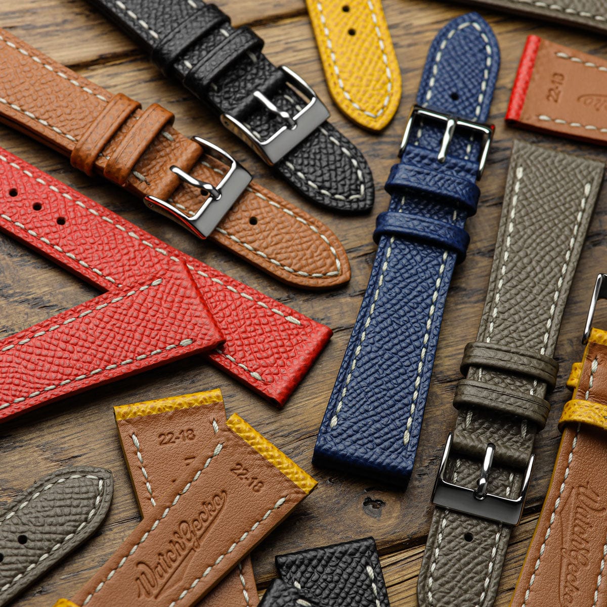 Sestriere Hand Stitched Italian Leather Watch Strap - Alpine Black
