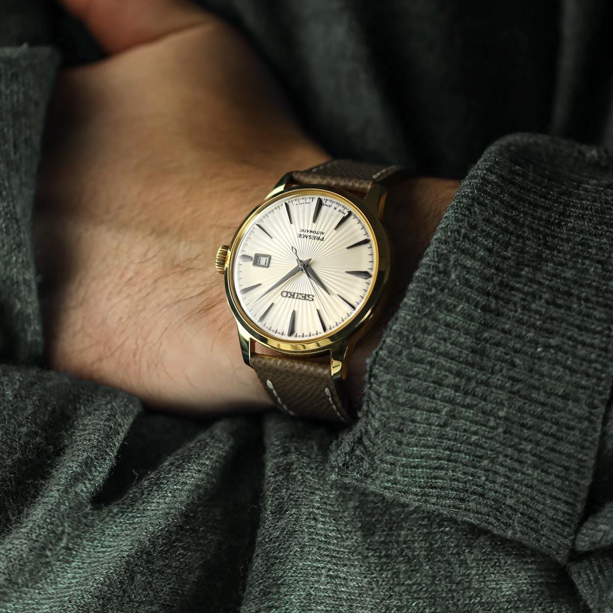 Sestriere Hand Stitched Italian Leather Watch Strap - Alpine Earth