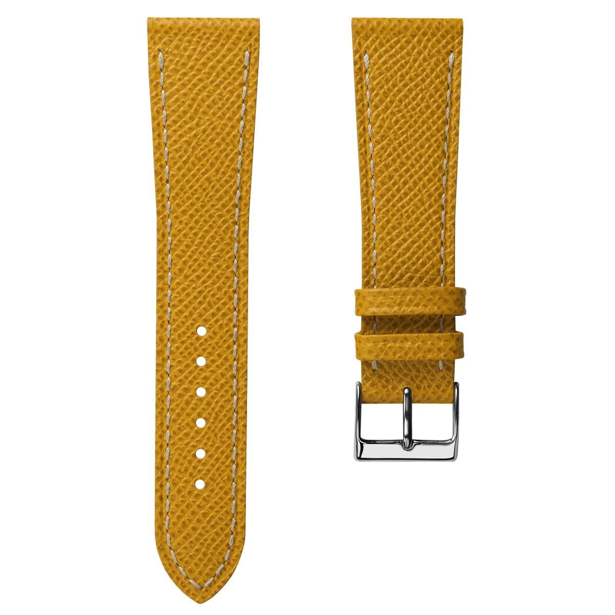 Sestriere Hand Stitched Italian Leather Watch Strap - Alpine Yellow