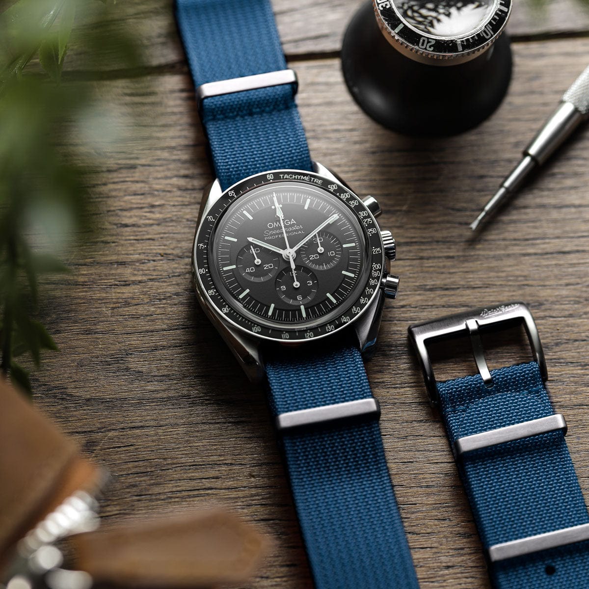 WatchGecko Ridge British Military Watch Strap - Turquoise Blue