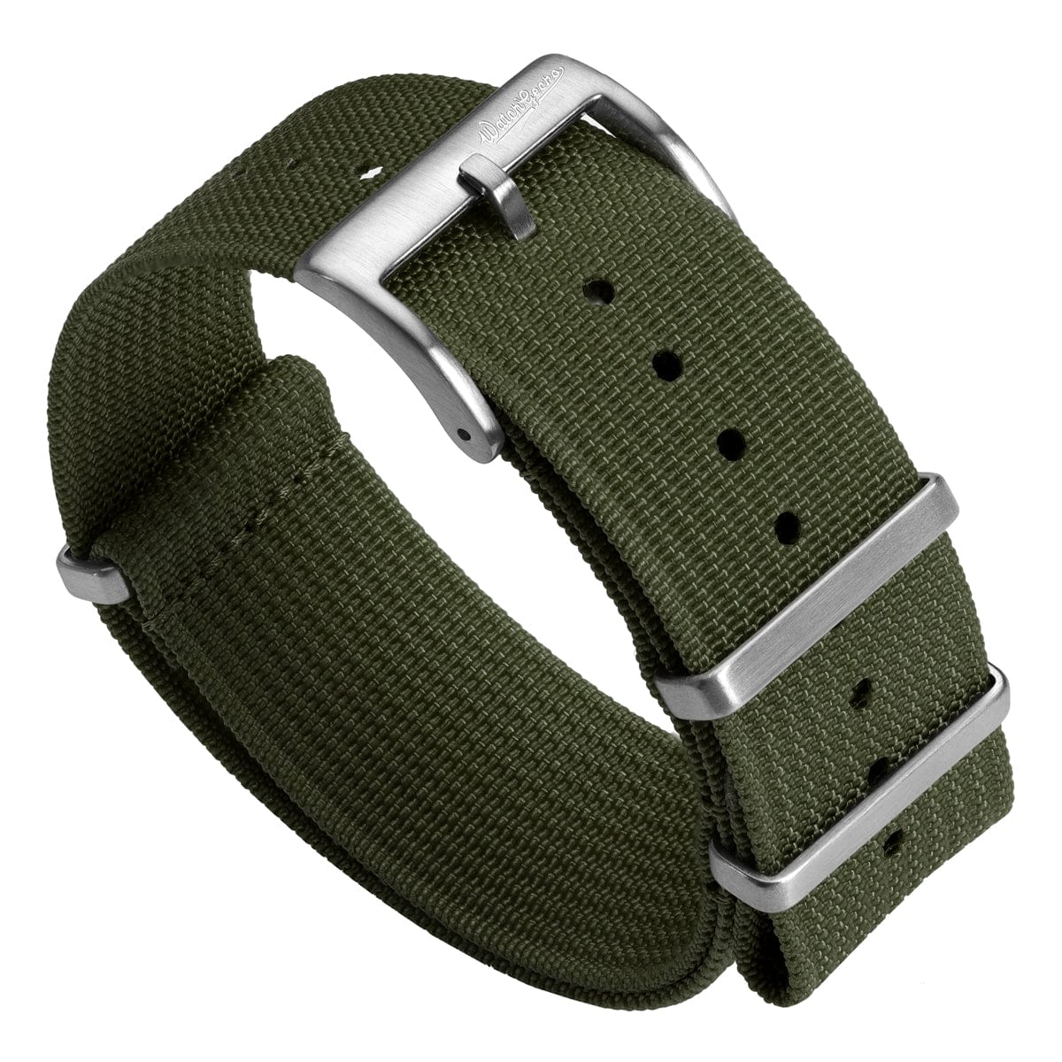 WatchGecko Ridge Military Nylon Watch Strap - Green