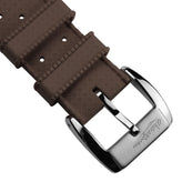 Vintage Style Perforated Rubber Watch Strap - Brown