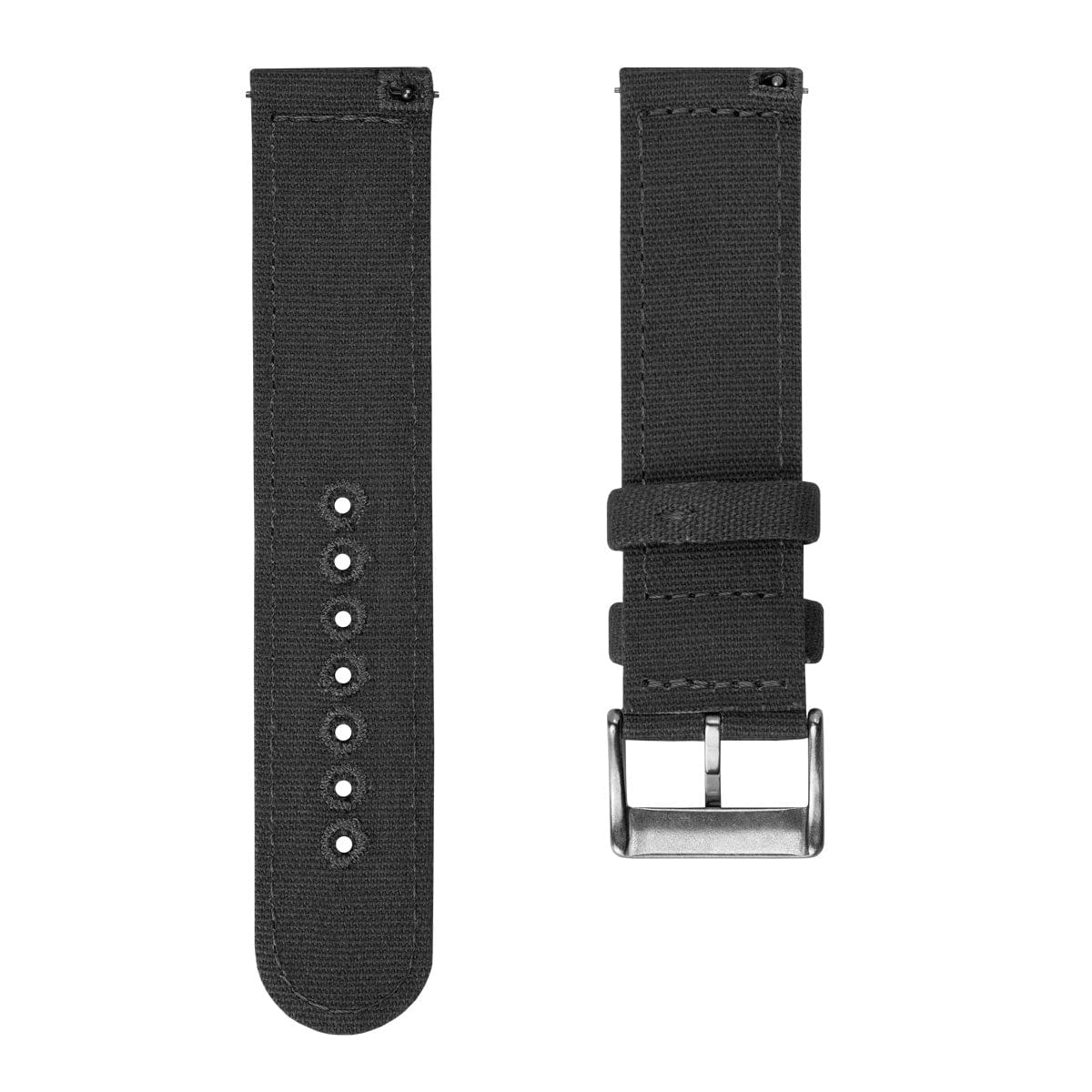 ZULUDIVER Croyde 2 Piece Canvas Quick-Release Watch Strap - Charcoal