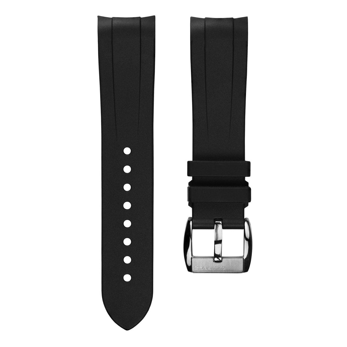 ZULUDIVER Kingsand Curved End Rubber Watch Strap (MKII)