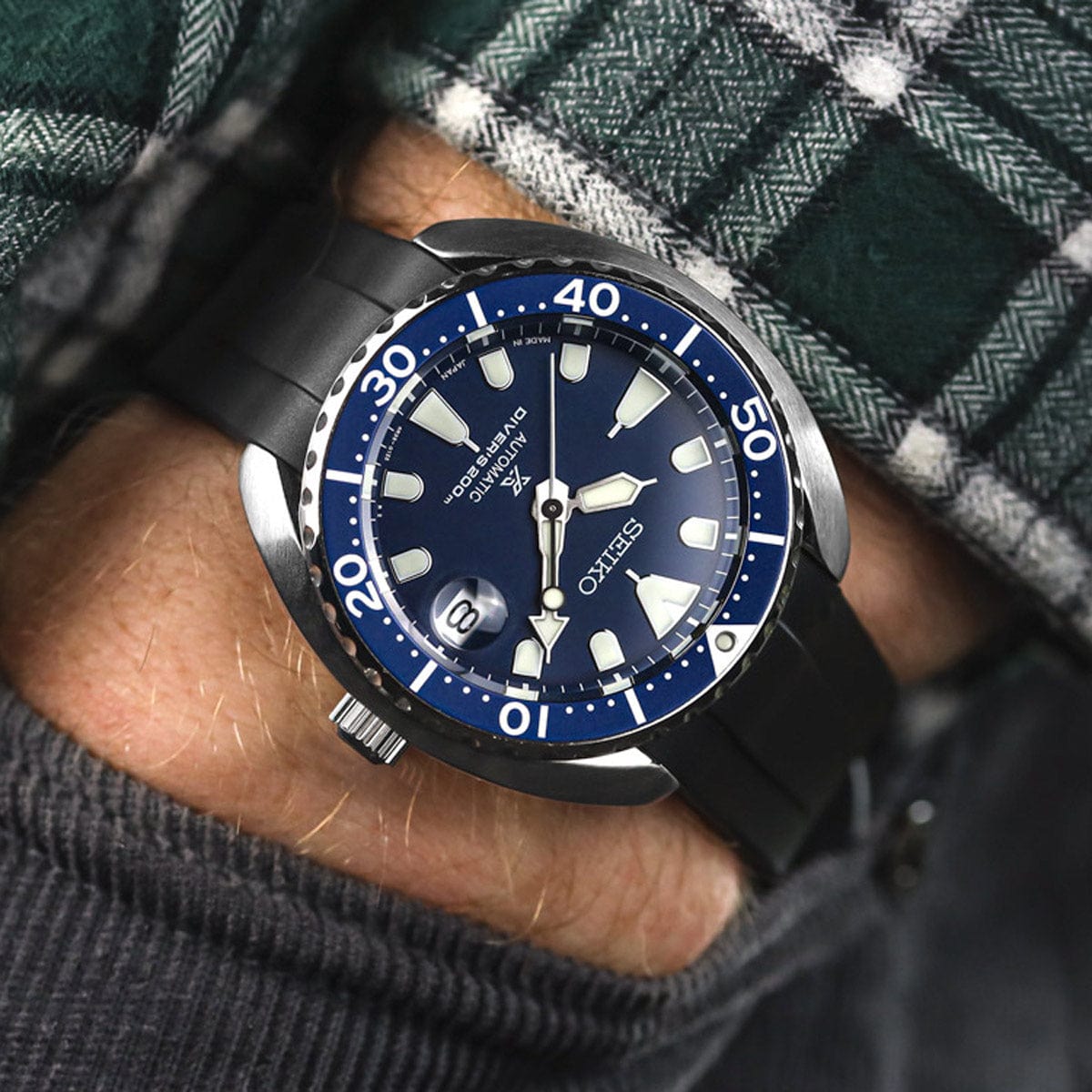ZULUDIVER Kingsand Curved End Rubber Watch Strap (MKII)
