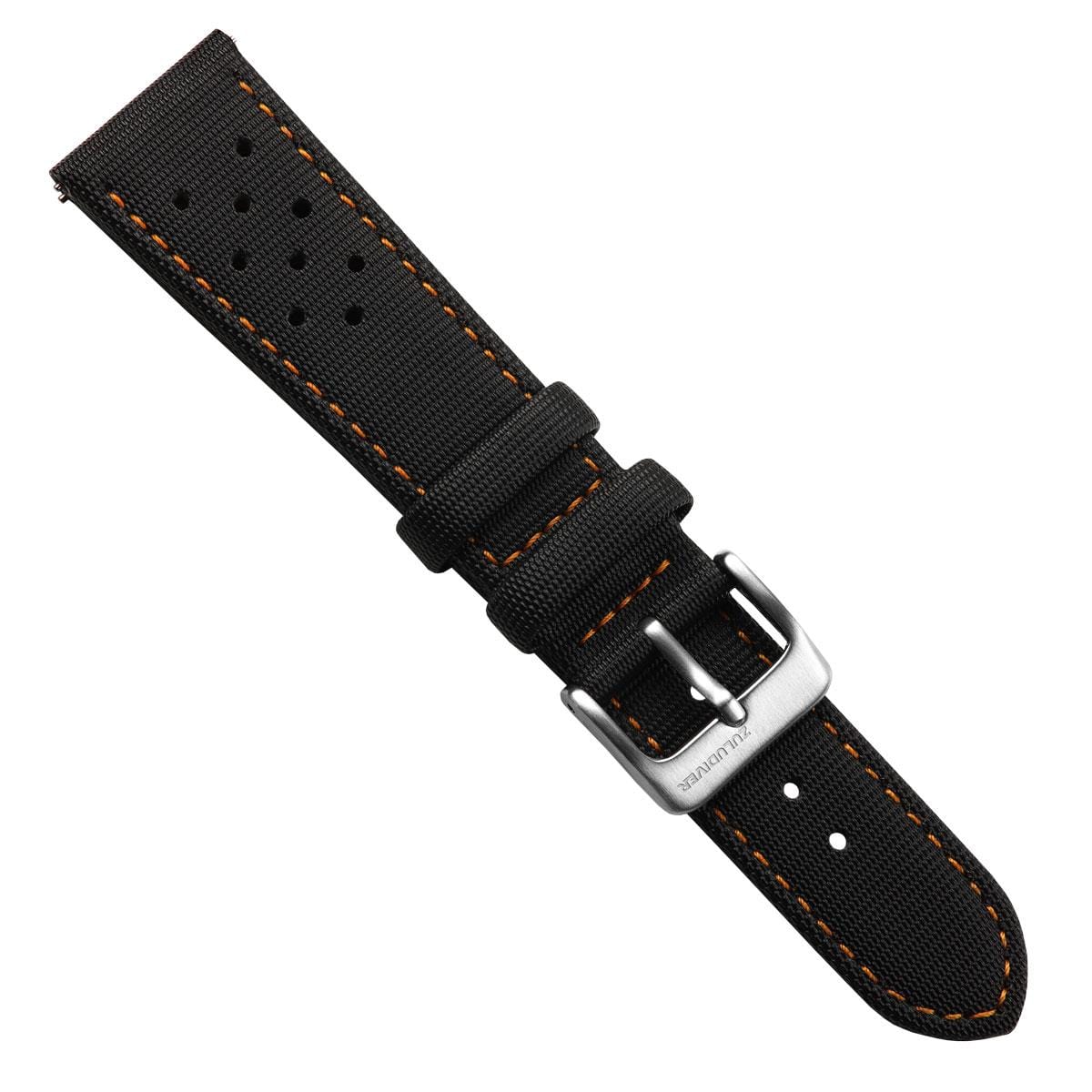 ZULUDIVER Mayday Navigator Sailcloth Padded Divers Watch Strap - Orange