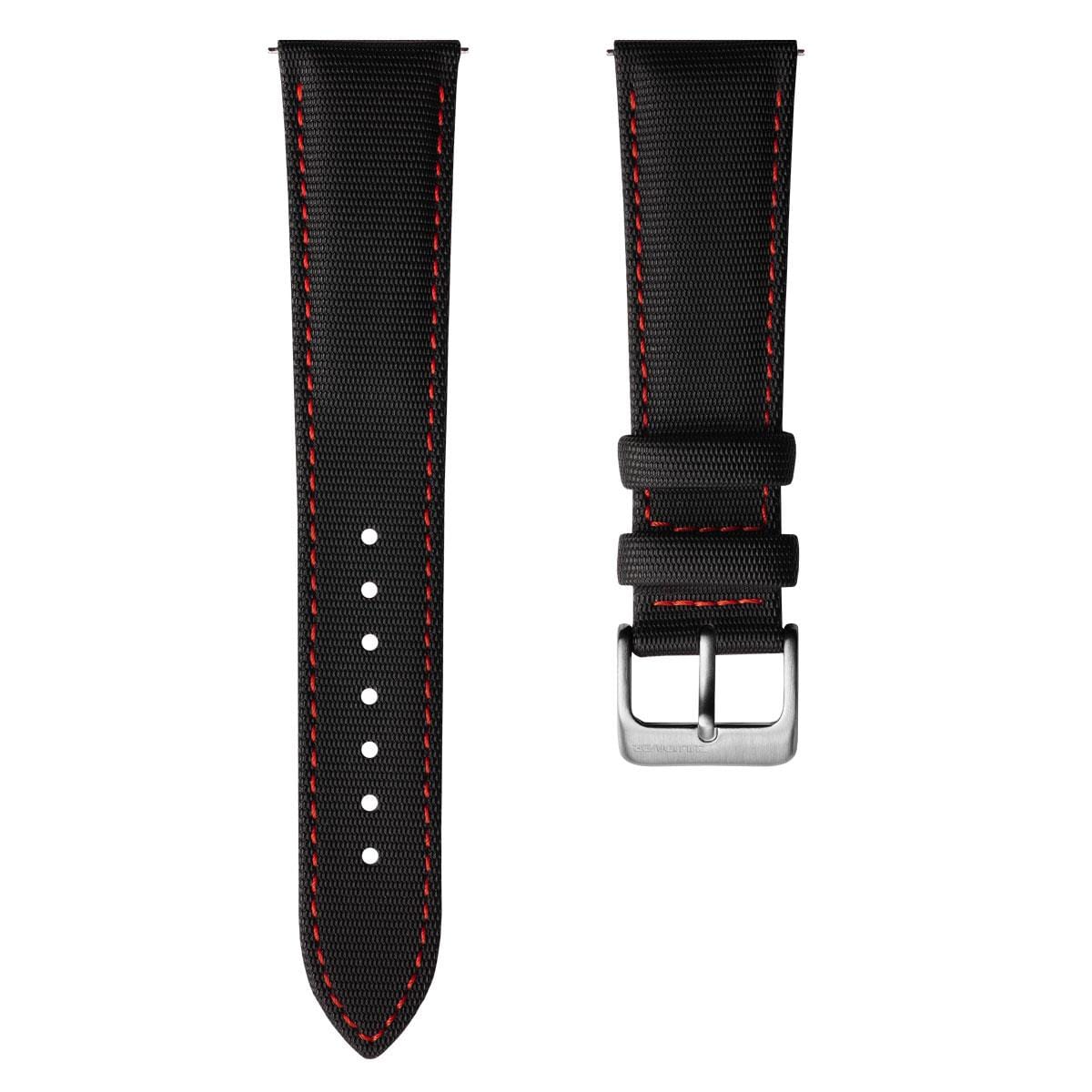 ZULUIDIVER Mayday Regatta Sailcloth Divers Watch Strap - Red