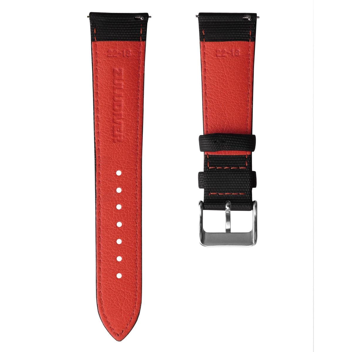 ZULUDIVER Mayday Regatta Sailcloth Divers Watch Strap - Red