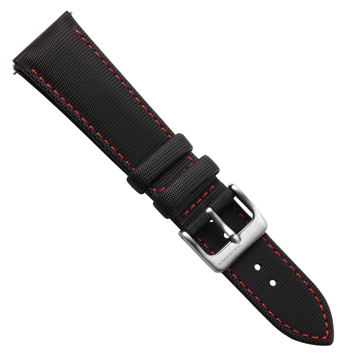 ZULUDIVER Mayday Regatta Sailcloth Divers Watch Strap - Red