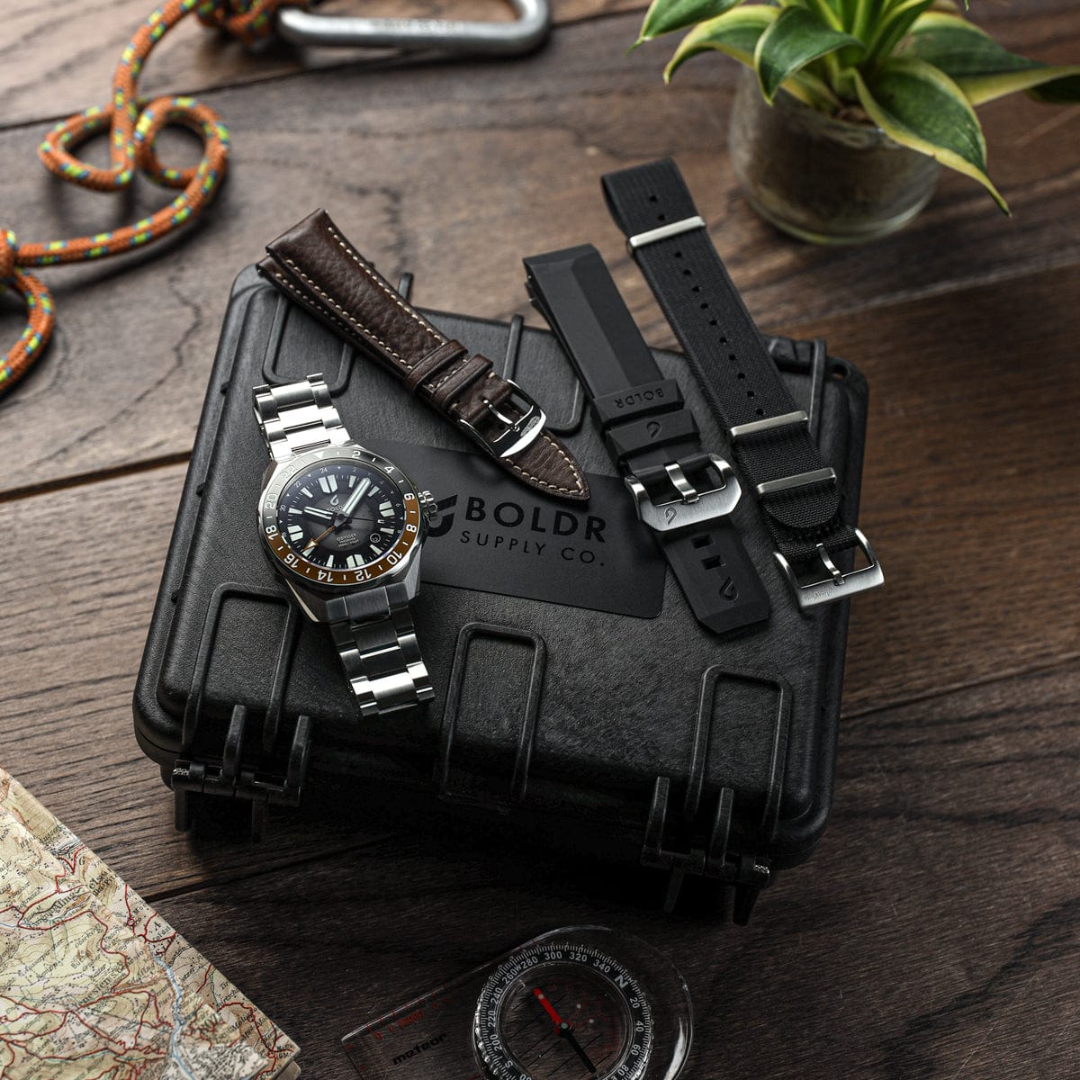 Boldr Odyssey Freediver GMT - Black / Brown