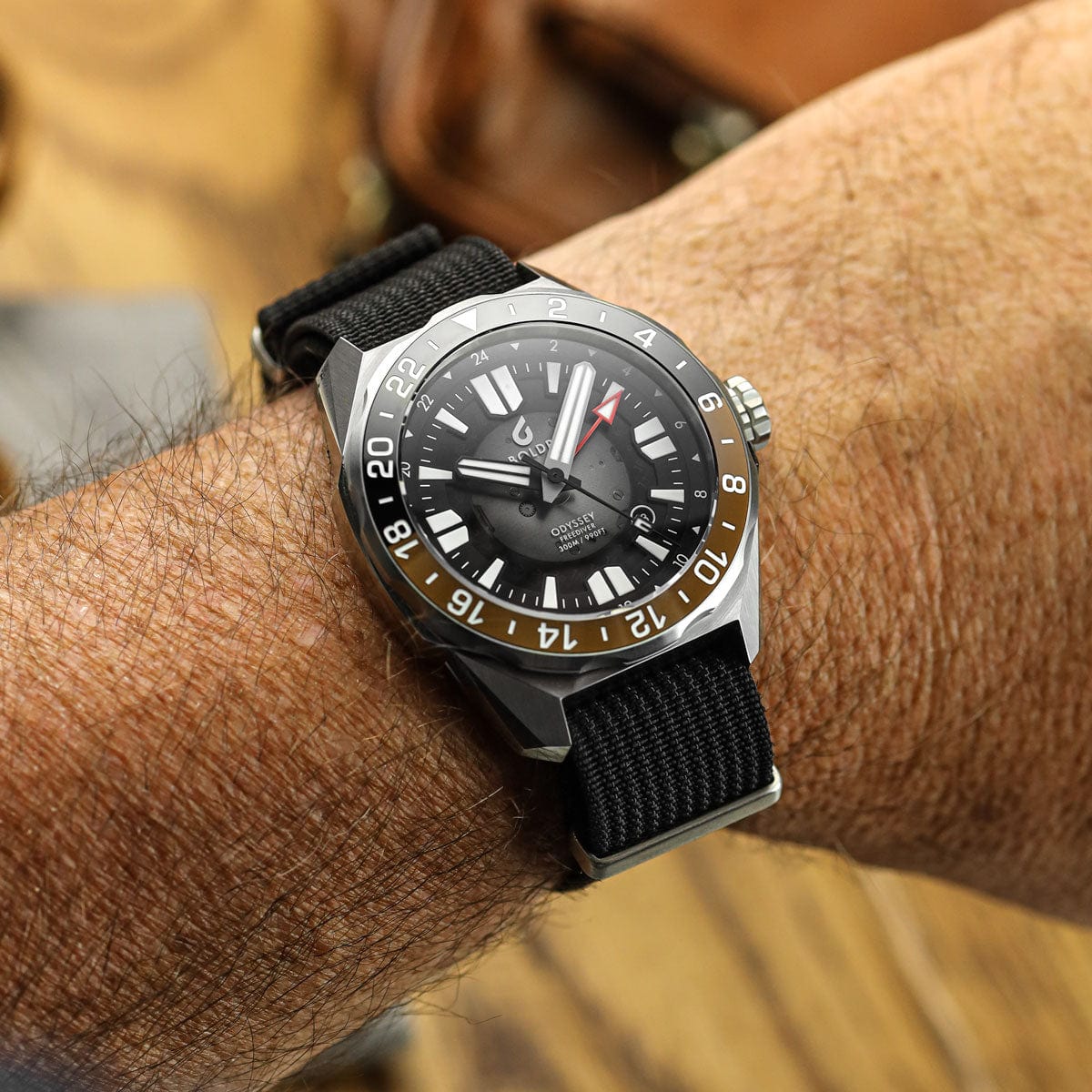 Boldr Odyssey Freediver GMT - Black / Brown