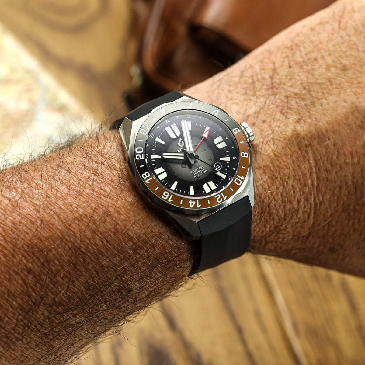 Boldr Odyssey Freediver GMT - Black / Brown