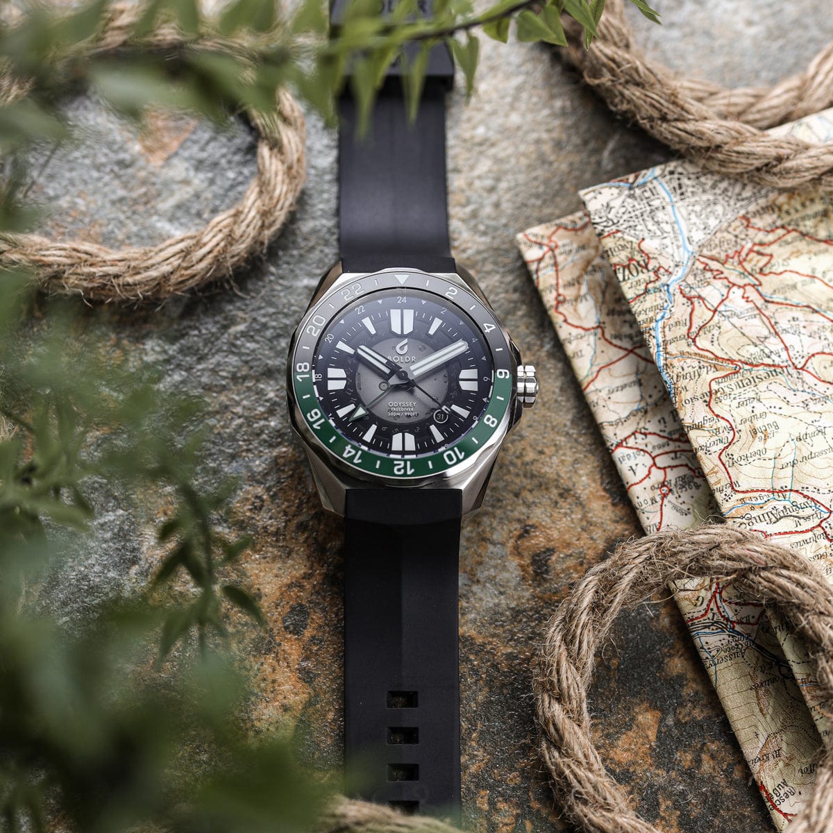 Boldr Odyssey Freediver GMT - Black / Green