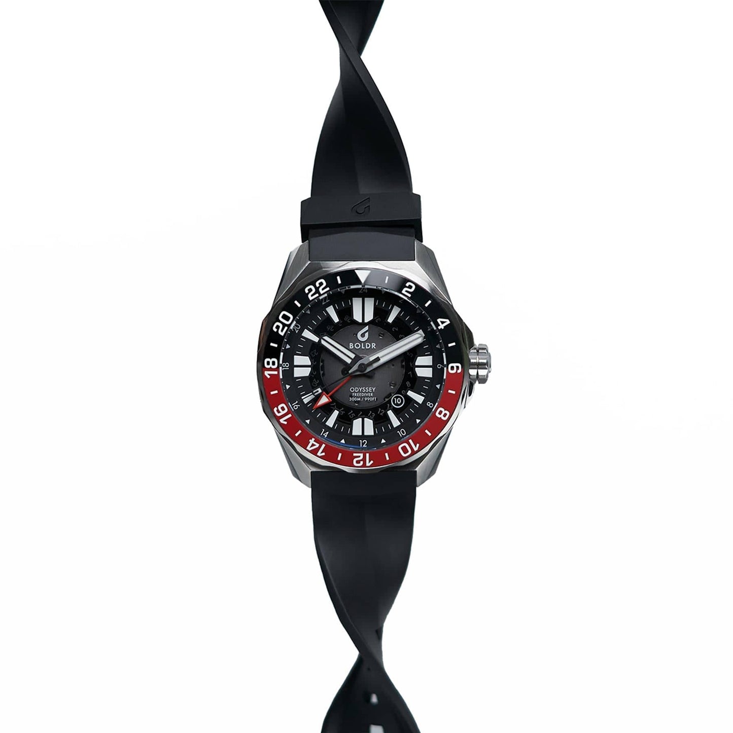 Boldr Odyssey Freediver GMT - Black / Red - NEARLY NEW