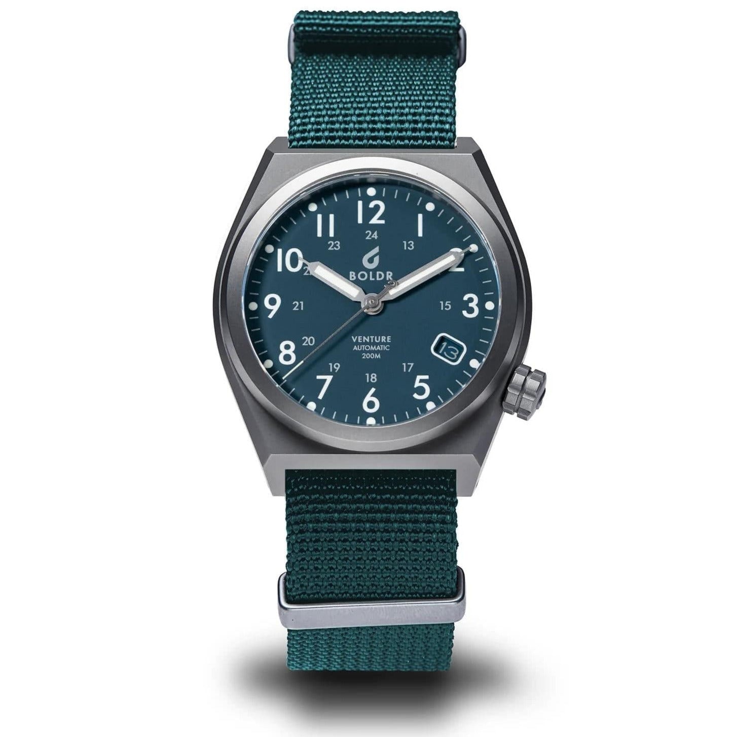 Boldr Venture Automatic Field Watch Blue Fuel WatchGecko