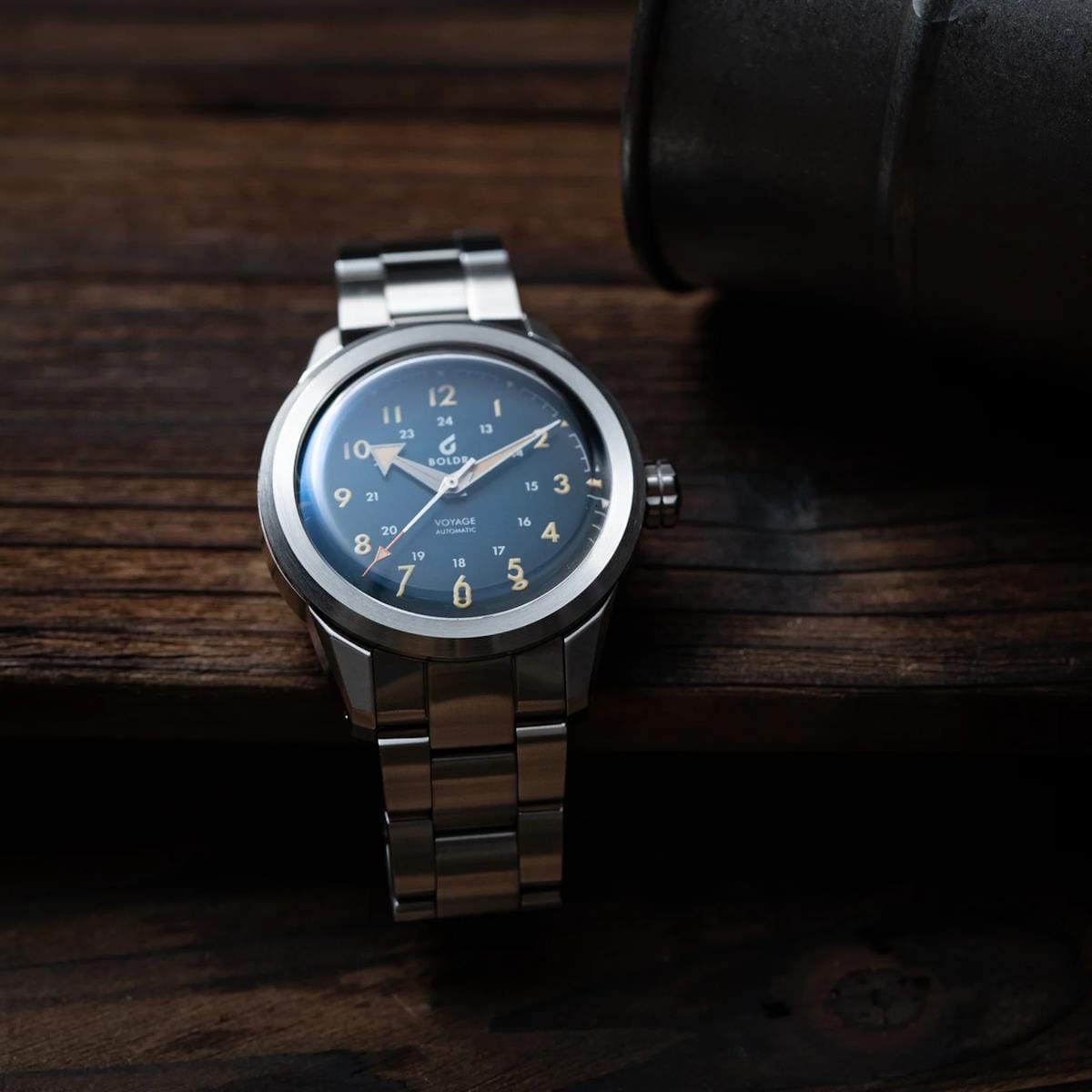 Boldr Voyage Antarctic Automatic Watch - Petrol Blue