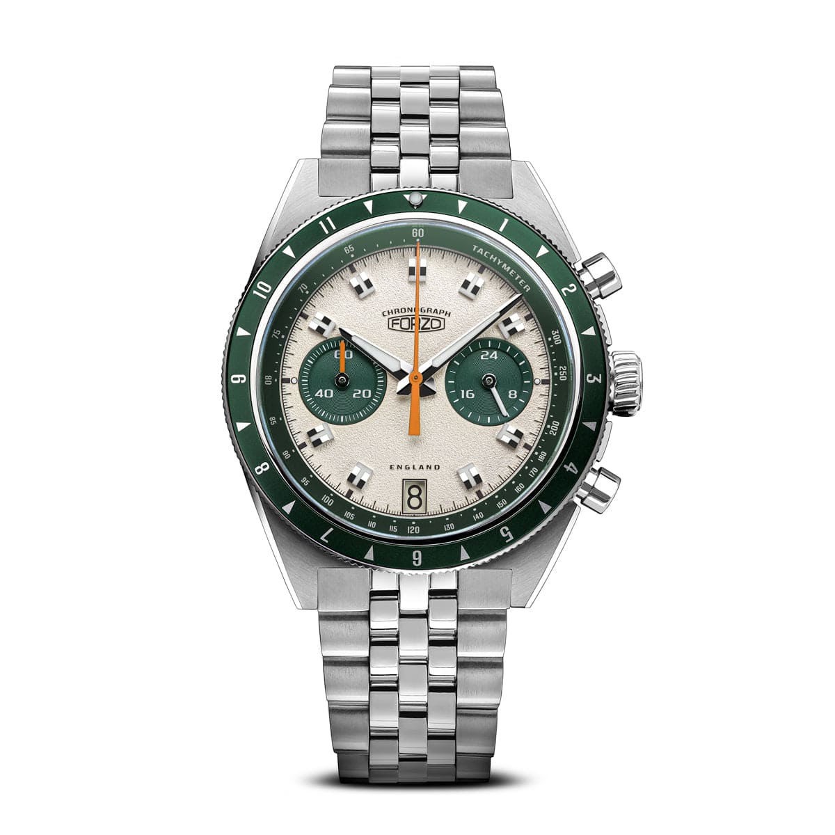 FORZO G2 Drive King Chronograph Watch - Cream / Green Dial