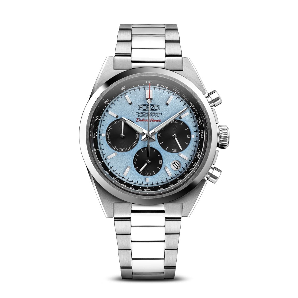 FORZO 406A EnduraTimer Chronograph with Light Blue Dial