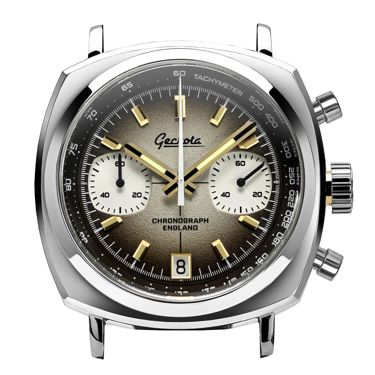 Geckota Chronotimer Chronograph Watch Brown Fumé Dial TP-369-2 - NEARLY NEW