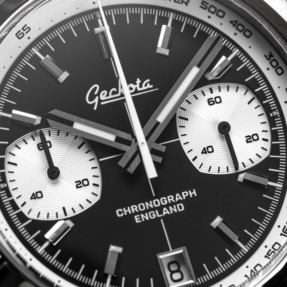 Geckota Chronotimer Racing Chronograph Watch Classic Reverse Panda VS-369-4 - NEARLY NEW