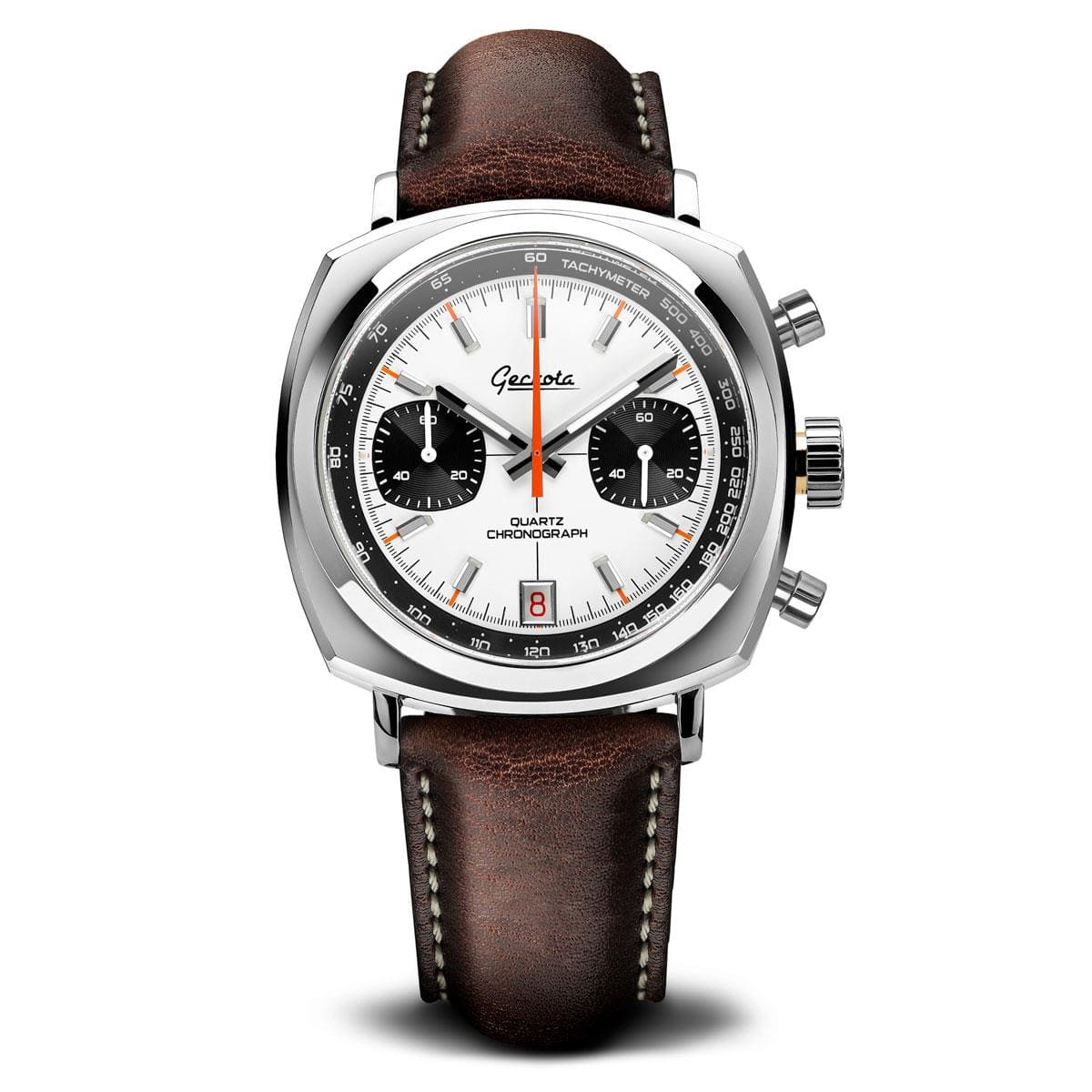Geckota Chronotimer Chronograph Watch Racing Panda Dial - NEARLY NEW