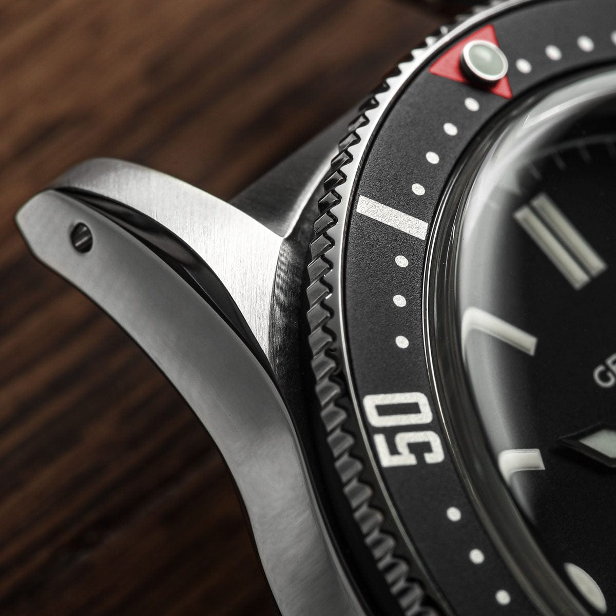 Geckota Ocean-Scout Dive Watch - Raven Black - Berwick Stainless Steel Strap