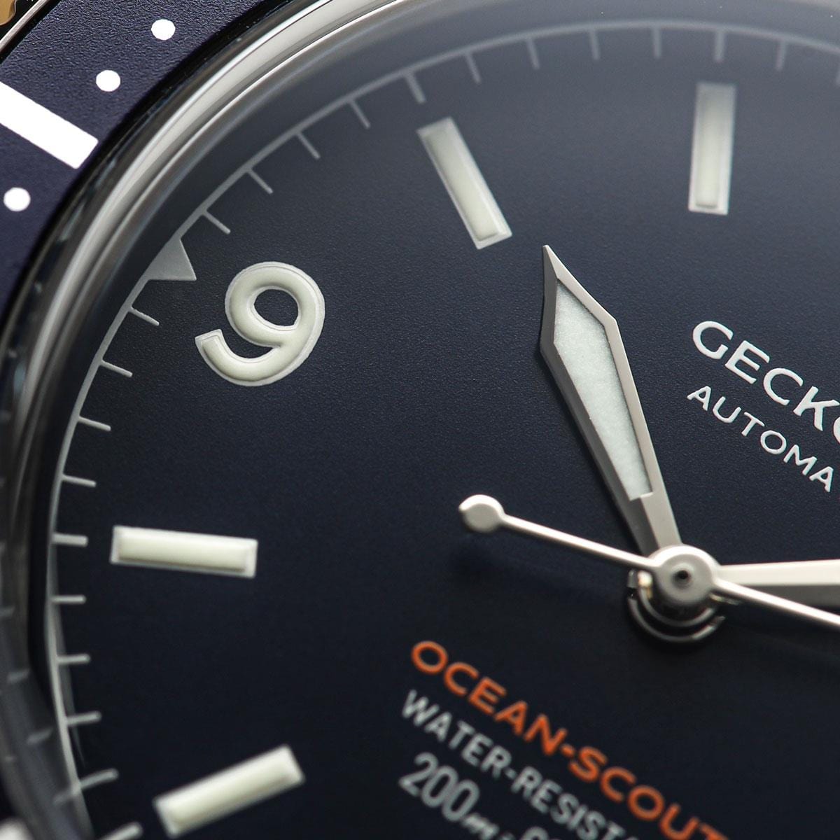 Geckota Ocean-Scout Dive Watch - Royal Blue - Berwick Stainless Steel Strap