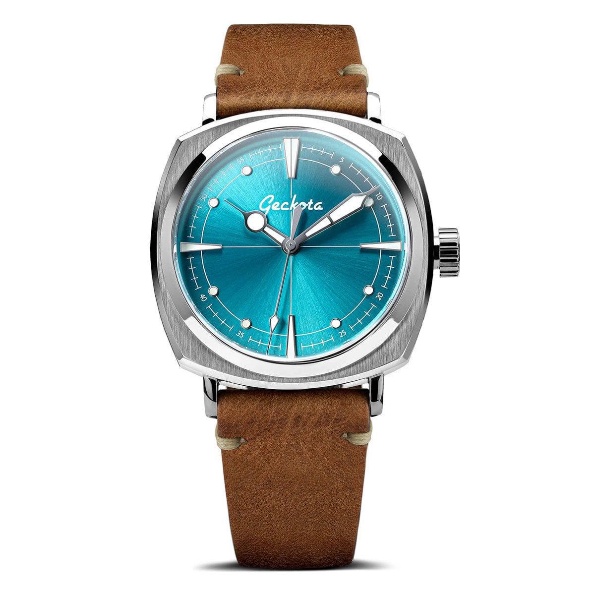 Geckota Pioneer Aurora Mechanical Watch Aqua Sunburst LIKE NEW