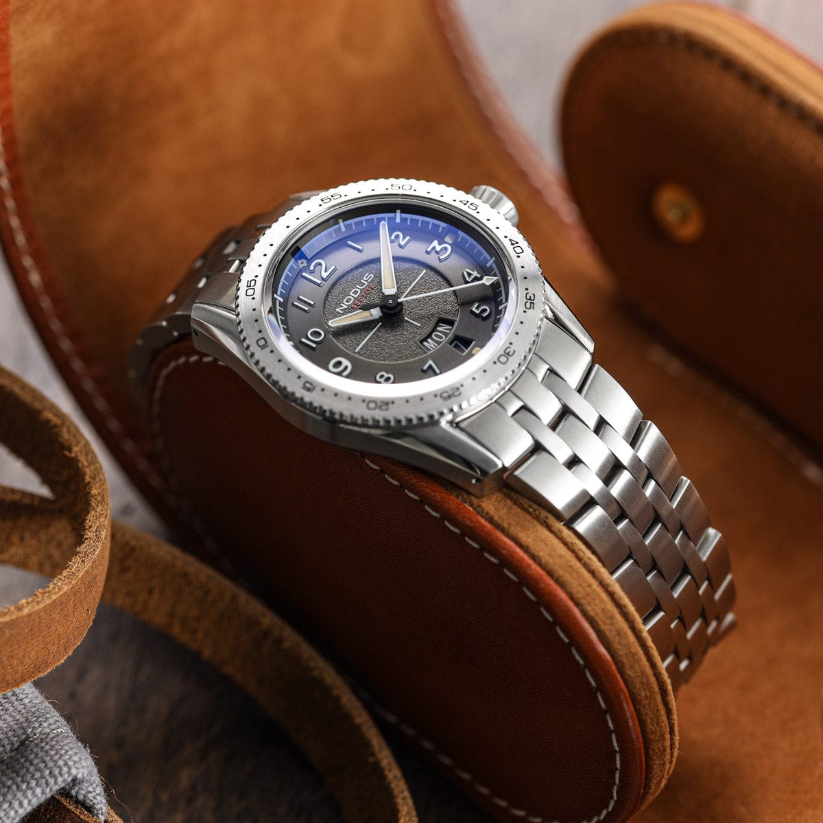 Nodus Sector Pilot Automatic Watch - Corsair Grey - Stainless Steel Bezel - NEARLY NEW