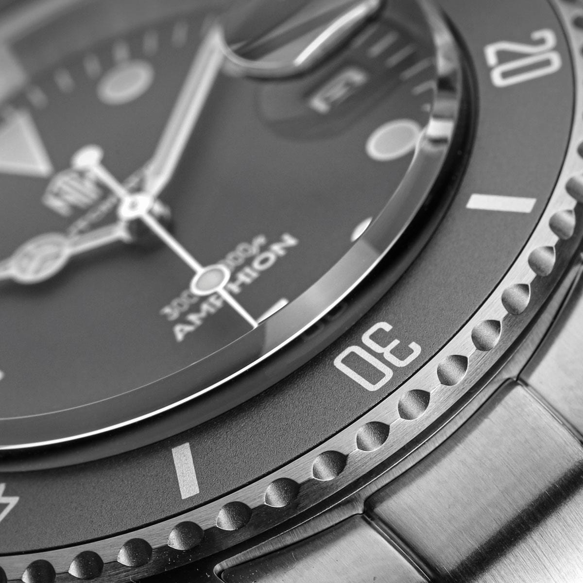 NTH Amphion Dive Watch - Anchor Grey - Ridge Nylon - WatchGecko Exclusive
