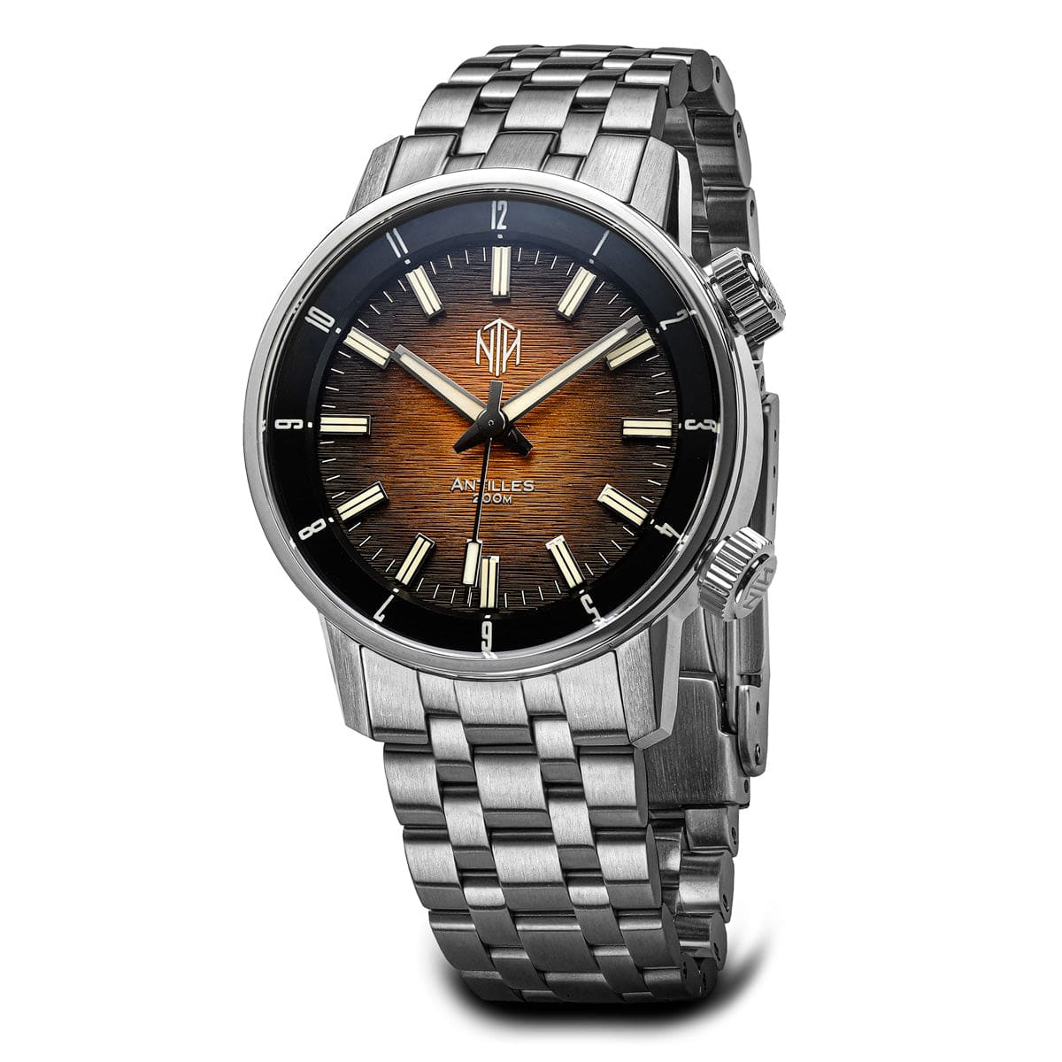 NTH Antilles Automatic Divers Watch - Dark Rum No Date - NEARLY NEW