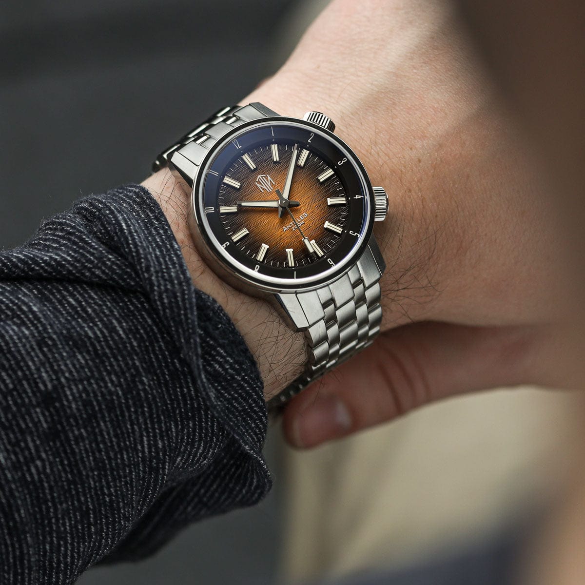 NTH Antilles Automatic Divers Watch - Dark Rum With Date - NEARLY NEW