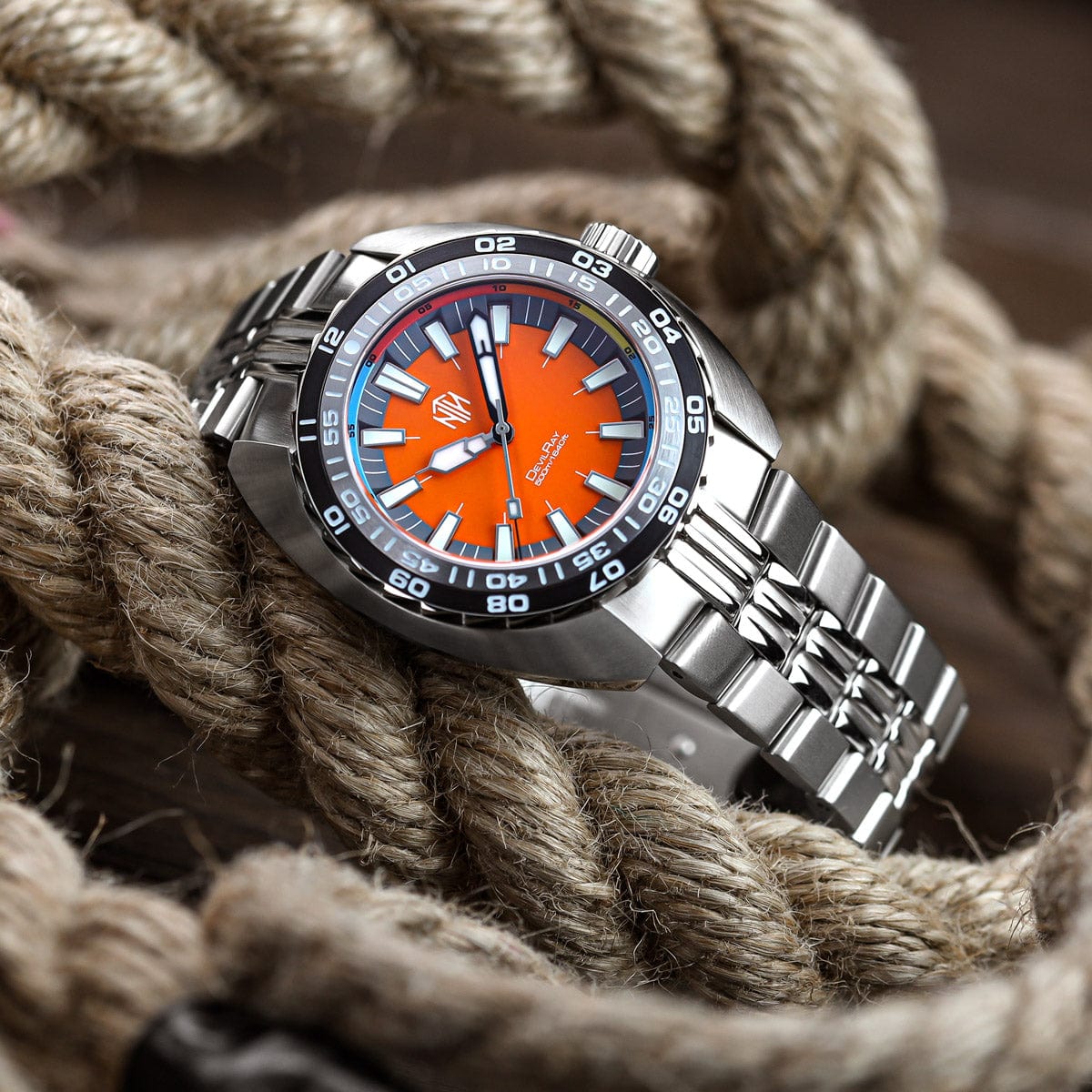 NTH DevilRay Automatic Dive Watch Date - Orange - LIKE NEW