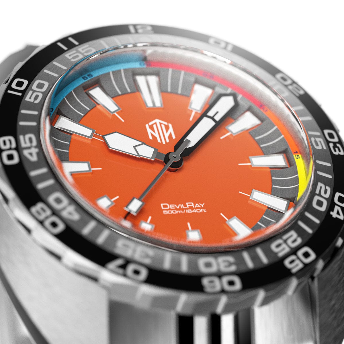 NTH DevilRay Automatic Dive Watch Date - Orange - LIKE NEW