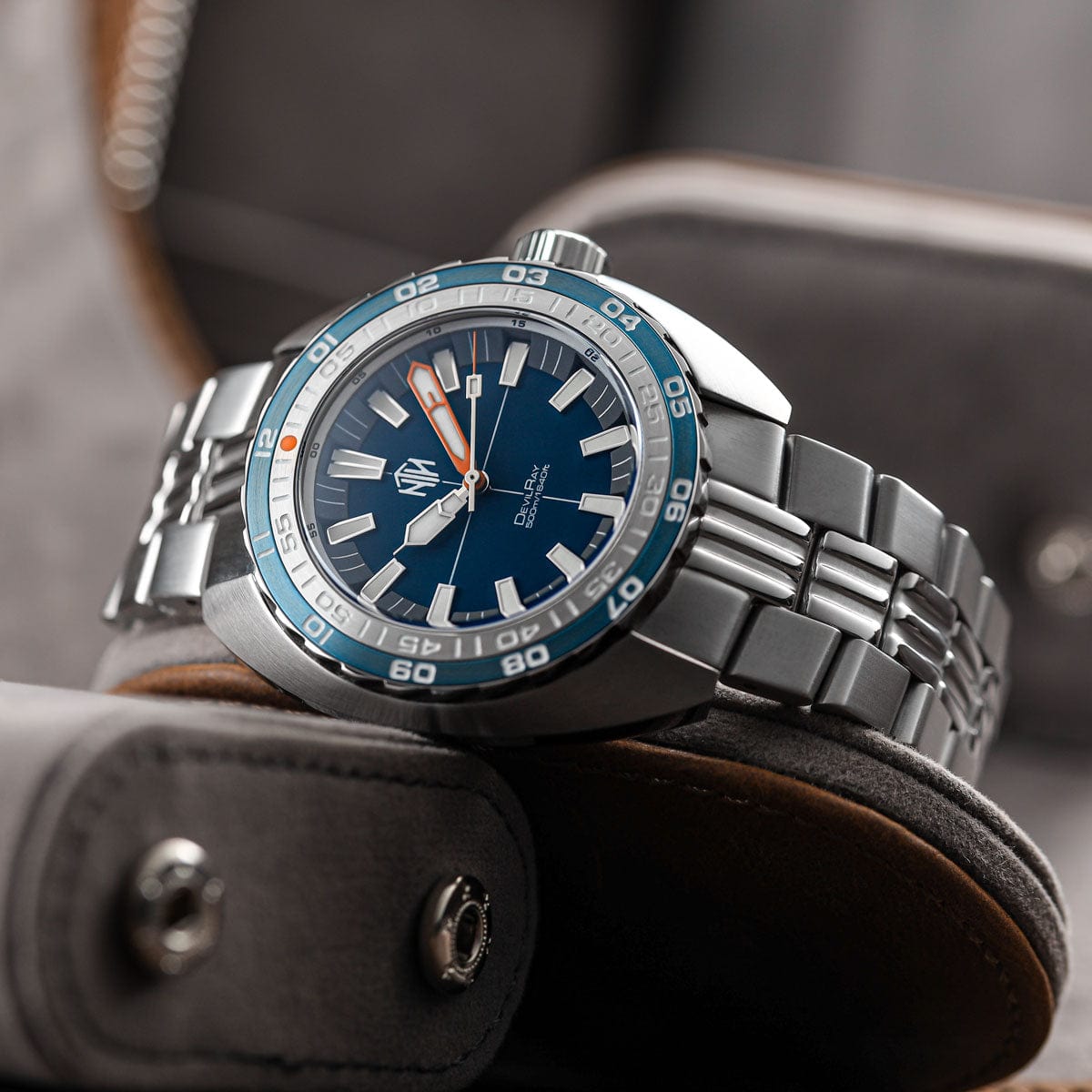 NTH DevilRay Dive Watch - Blue - Leather Strap - WatchGecko Exclusive - NEARLY NEW
