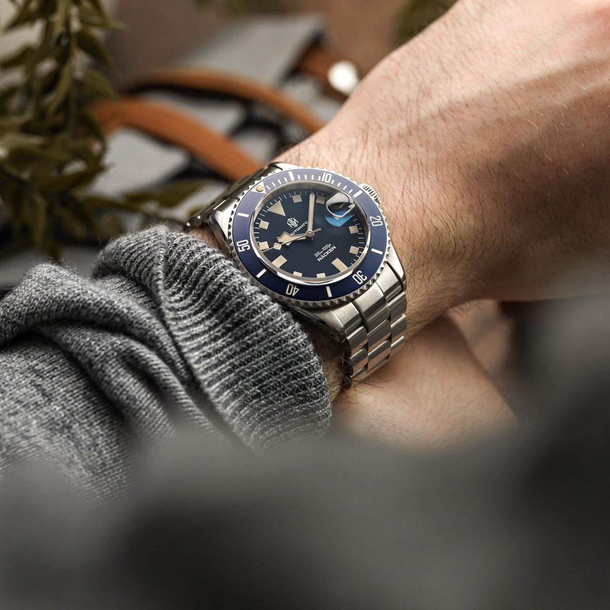 NTH Näcken Dive Watch - Admiral Blue - Ridge Nylon - WatchGecko Exclusive