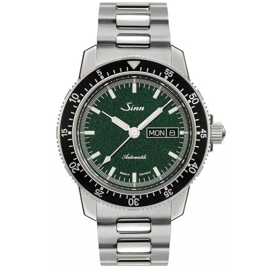 Sinn 104 St Sa I Automatic Sports Watch - Metallic Green Dial - Solid Bracelet