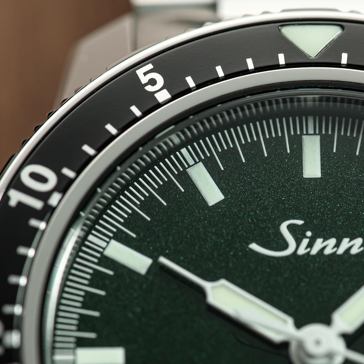 Sinn 104 St Sa I Automatic Sports Watch - Metallic Green Dial - Solid Bracelet