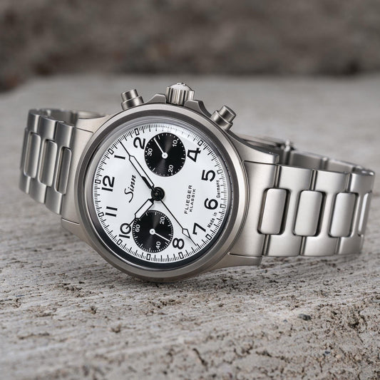 Sinn 356 PILOT Classic White - Solid Bracelet