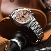 Sinn 356 Sa Pilot II Automatic Chronograph Watch - Salmon Dial - Solid Bracelet - LIKE NEW
