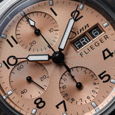 Sinn 356 Sa Pilot II Automatic Chronograph Watch - Salmon Dial - Solid Bracelet - LIKE NEW