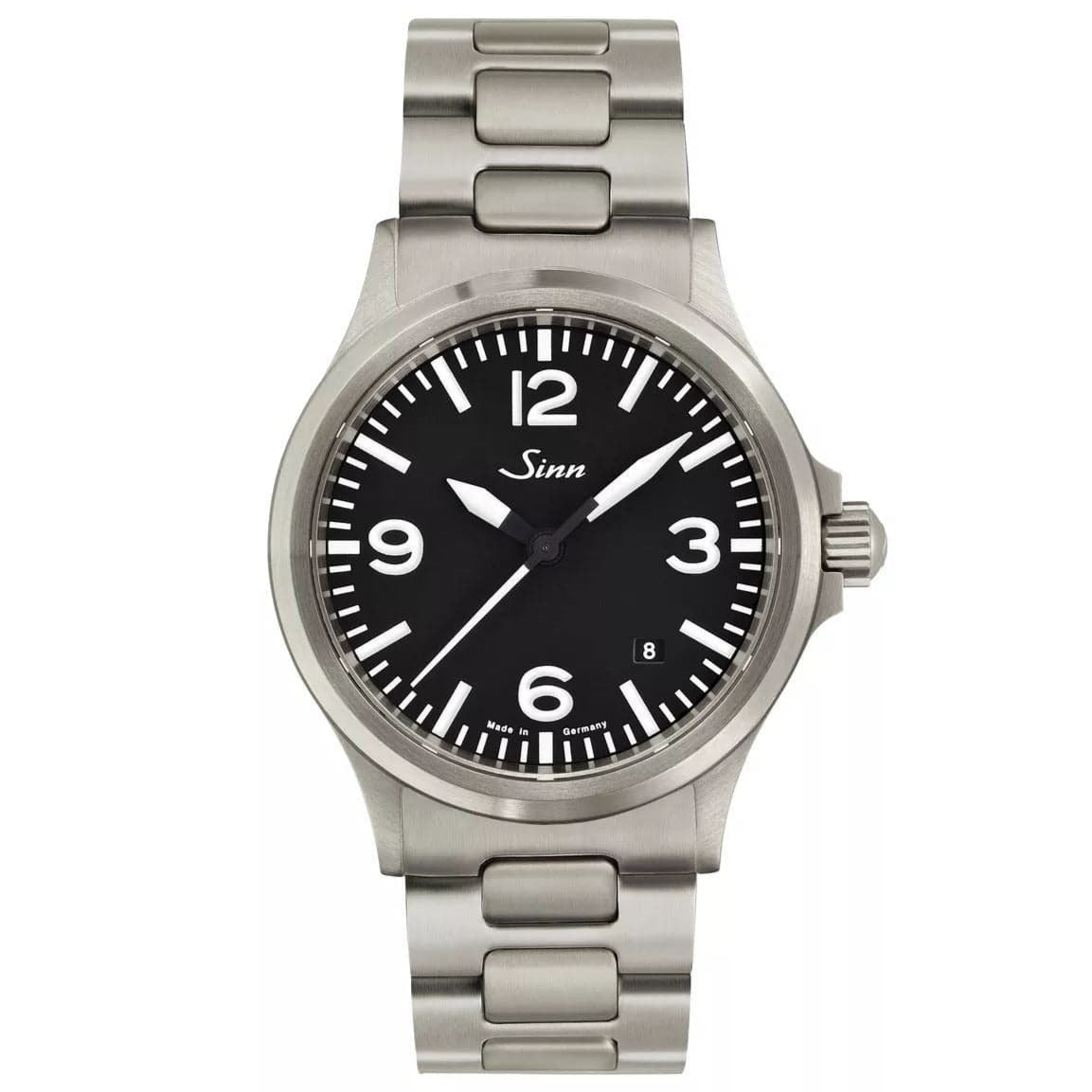 Sinn 556 A Automatic Sports Watch - Arabic Numerals Black Dial - Solid Bracelet - NEARLY NEW
