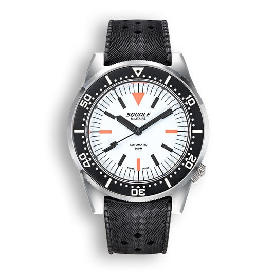 Squale 1521 Full Luminous Militaire- Black Rubber Strap