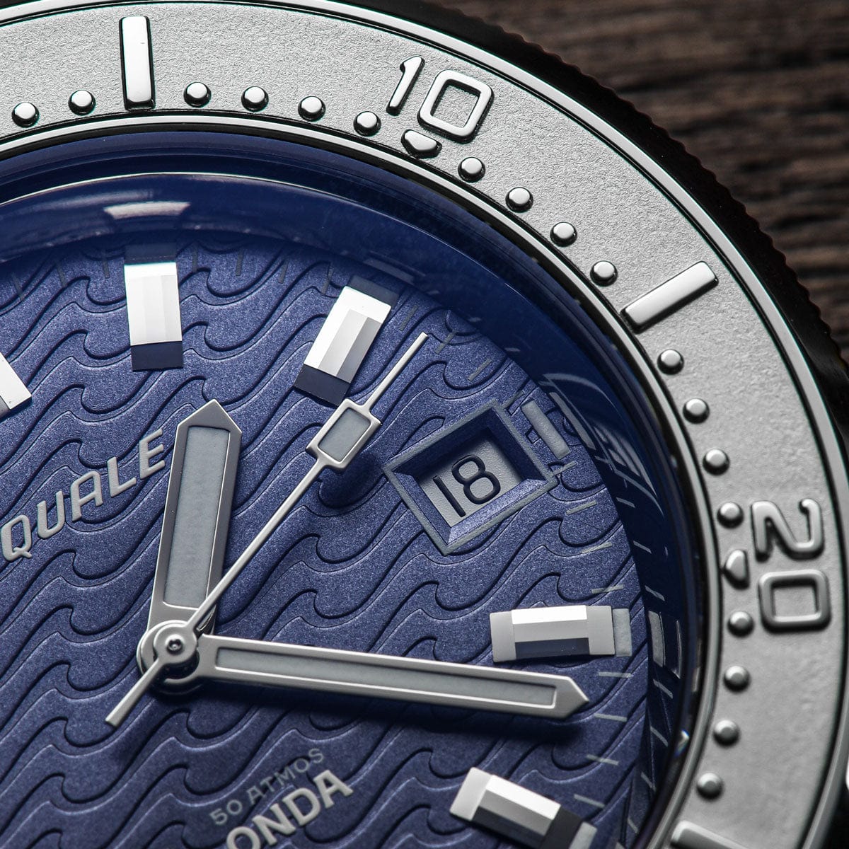 Squale 1521 Onda Blue Dial Swiss Made Diver's Watch - Leather - NEARLY NEW