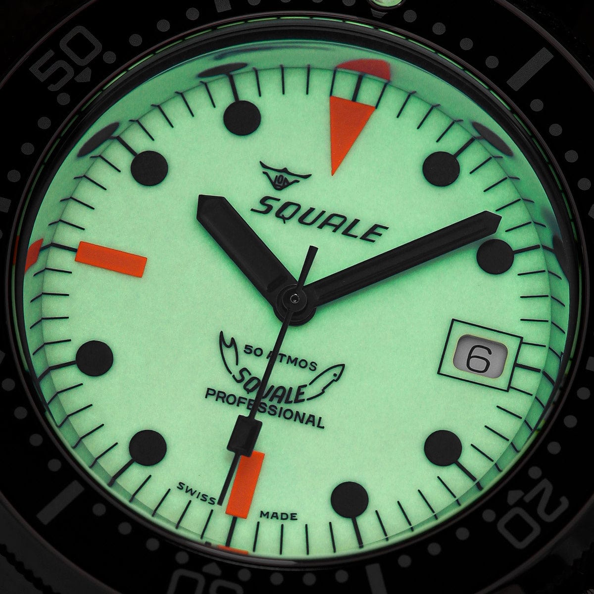Squale 1521 Swiss Made Diver's Watch With Full Luminous Dial