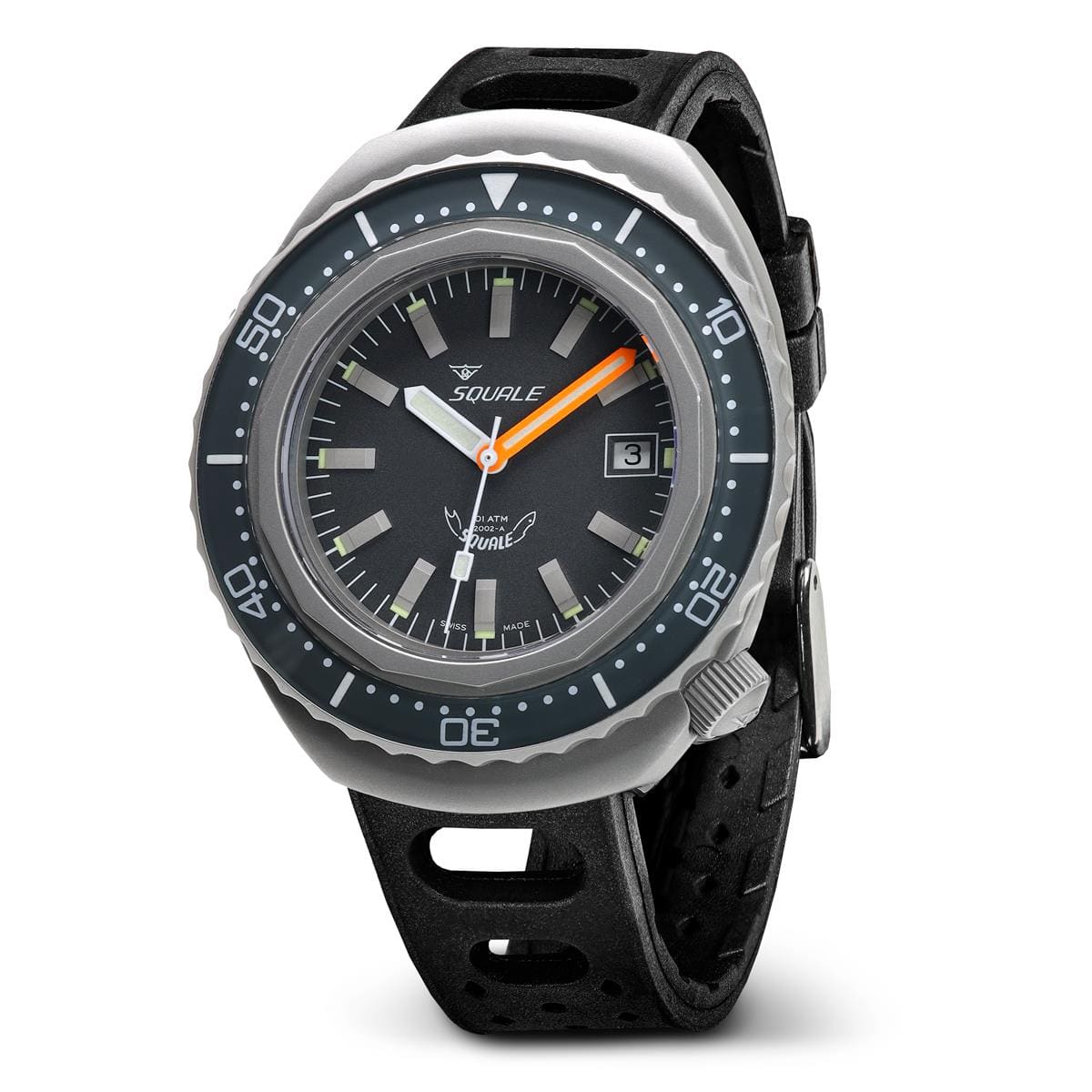 Squale 2002 Grey Dial Blasted Steel Case - NEARLY NEW