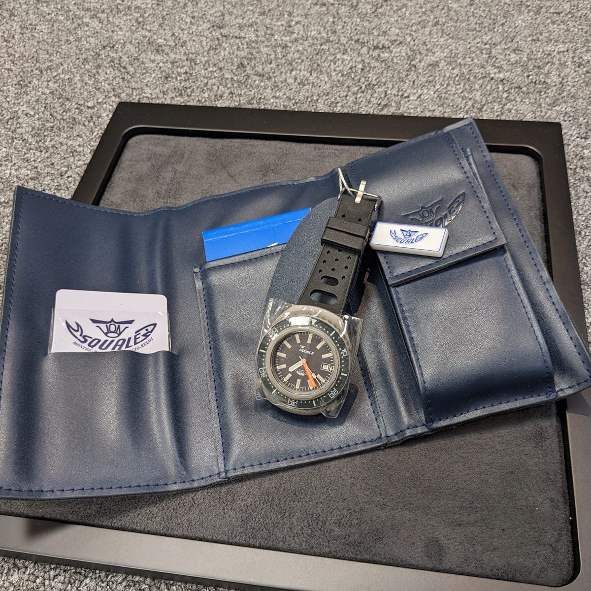 Squale 2002 Grey Dial Blasted Steel Case - NEARLY NEW