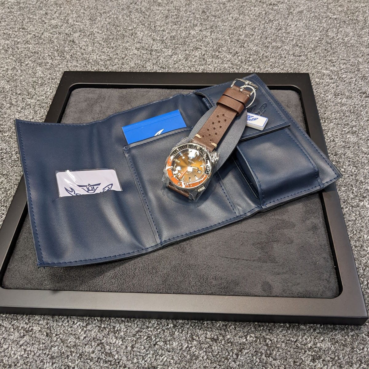 Squale Matic Swiss Diver's Watch - Leather Strap - Brown - NEARLY NEW