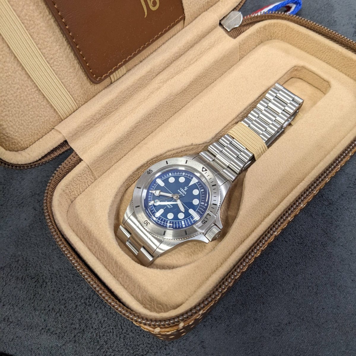 YEMA Superman Maxi Dial Blue - 39mm - NEARLY NEW